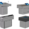 Modern Office Desk Designs With Digital Screens Drawers And Storage Features