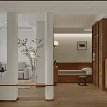 Modern Living Dining Room With Wooden Flooring Natural Light And Minimalist Design