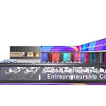Modern Leisure Area With Comfortable Seating Colorful Decor Open Layout And Bright Lighting