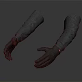 Detailed Hand Organ Hairy Gloves Featuring Soft Fur and Lifelike Appearance
