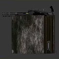 Military Machine Gun On Tripod Stand With Storage Cases And Accessories