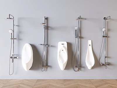 Modern shower small shower urinal 3d model