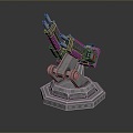 laser tower turret turntable sci-fi tower defense game tower defense sci-fi turret game turret game turret 3d model