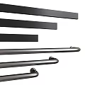 Sleek Modern Metal Handles With Black Gray Brown Colors And Simple Design For Cabinet Doors