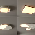 Modern Home Interior Ceiling Lights Featuring Various Geometric And Curved Shapes Design