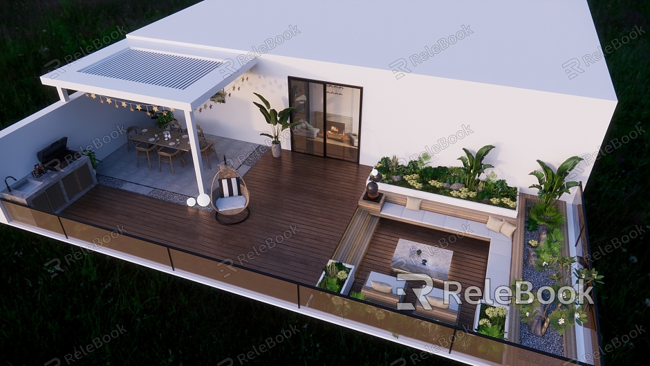 Roof Garden Terrace Modern Garden model