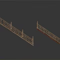 Wooden Staircase With Carved Railings And Foldable Design For Home Use