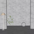 Micro-cement texture paint cement paint floor lamp 3d model