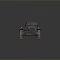 Military Tank Design With Number 24 Tracks Cannon And Metal Exterior