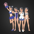 Anime Girls Cartoon Girls Games Girls Anime Characters Cartoon Characters Game Characters 3d model