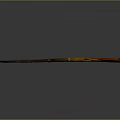 Vintage Rifle With Wooden Stock And Metal Barrel On Gray Background With Reflection