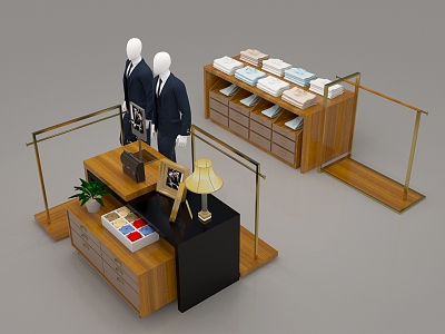 Design of Men's Wear Special Hall Booth 3d model