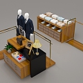 Design of Men's Wear Special Hall Booth 3d model