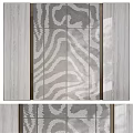 Elegant Background Wall With Zebra Pattern Light Colored Panels And Marble Design