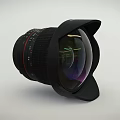 Professional Digital Camera Lens With Black Body Red Scale Markings And Wide Angle Design