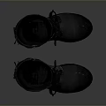 Durable Black Leather Boots With Zipper And Shoelace Design For Daily Life Use