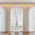 Modern Curtain Window Screen 3d model