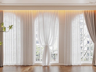 Modern Curtain Window Screen 3d model