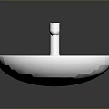 Round White Bathroom Basin With Chrome Faucet And Sleek Modern Design