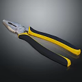 Durable Combination Pliers Hardware Tool with Yellow Black Ergonomic Handles and Metal Jaws