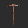 Durable Wooden Handle Pickaxe With Sturdy Metal Head For Home Use