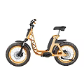 Orange Electric Bike With Thick Tires And Unique Design