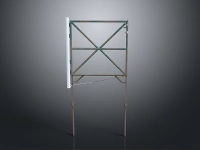 Portable Metal Scaffolding Structure For Construction Work With Adjustable Legs 3d model