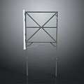 Portable Metal Scaffolding Structure For Construction Work With Adjustable Legs