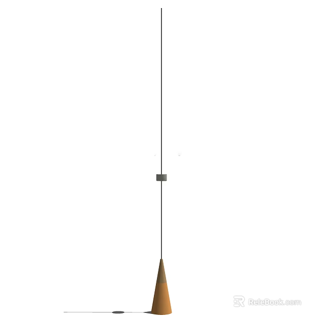 Modern Conical Pendant Light with Metallic Finish and Sleek Design for Home Interior Decoration 3d model 