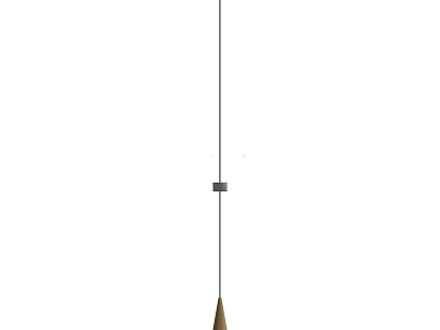 Modern Conical Pendant Light with Metallic Finish and Sleek Design for Home Interior Decoration 3d model