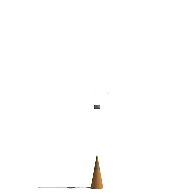 Modern Conical Pendant Light with Metallic Finish and Sleek Design for Home Interior Decoration 3d model
