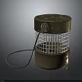 Small Animal Enclosure With Metal Grid Design And Hanging Chain Feature