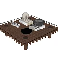 Middle Ancient Style Coffee Table 3d model