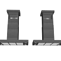 Modern Black Kitchen Range Hoods Two Stylish Appliances For Home Cooking Area