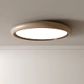 Modern Round Ceiling Light With Beige Frame And Bright White Illumination 3d model