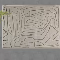 Modern Square Rug With Abstract Geometric Patterns In Neutral Tones For Minimalist Home Decor