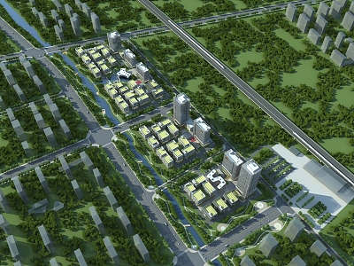 Modern Industrial Park model