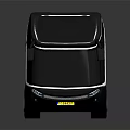 Futuristic Double Decker Bus With Sleek Body Colorful Stripes And Black Roof