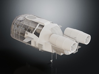 modern submarine ship 3d model