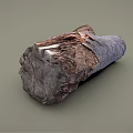 Natural Wood Stone Raw Log With Rough Surface And Organic Earthy Texture