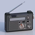 Black Headphone Speaker With Radio FM MW SW Function Volume Tuning Knob And Control Buttons