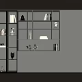 Decorative Cabinet Bookcase Locker Book Ornaments 3d model