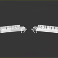 White Split Computer Keyboard Accessories With Grid Design For Ergonomic PC Use