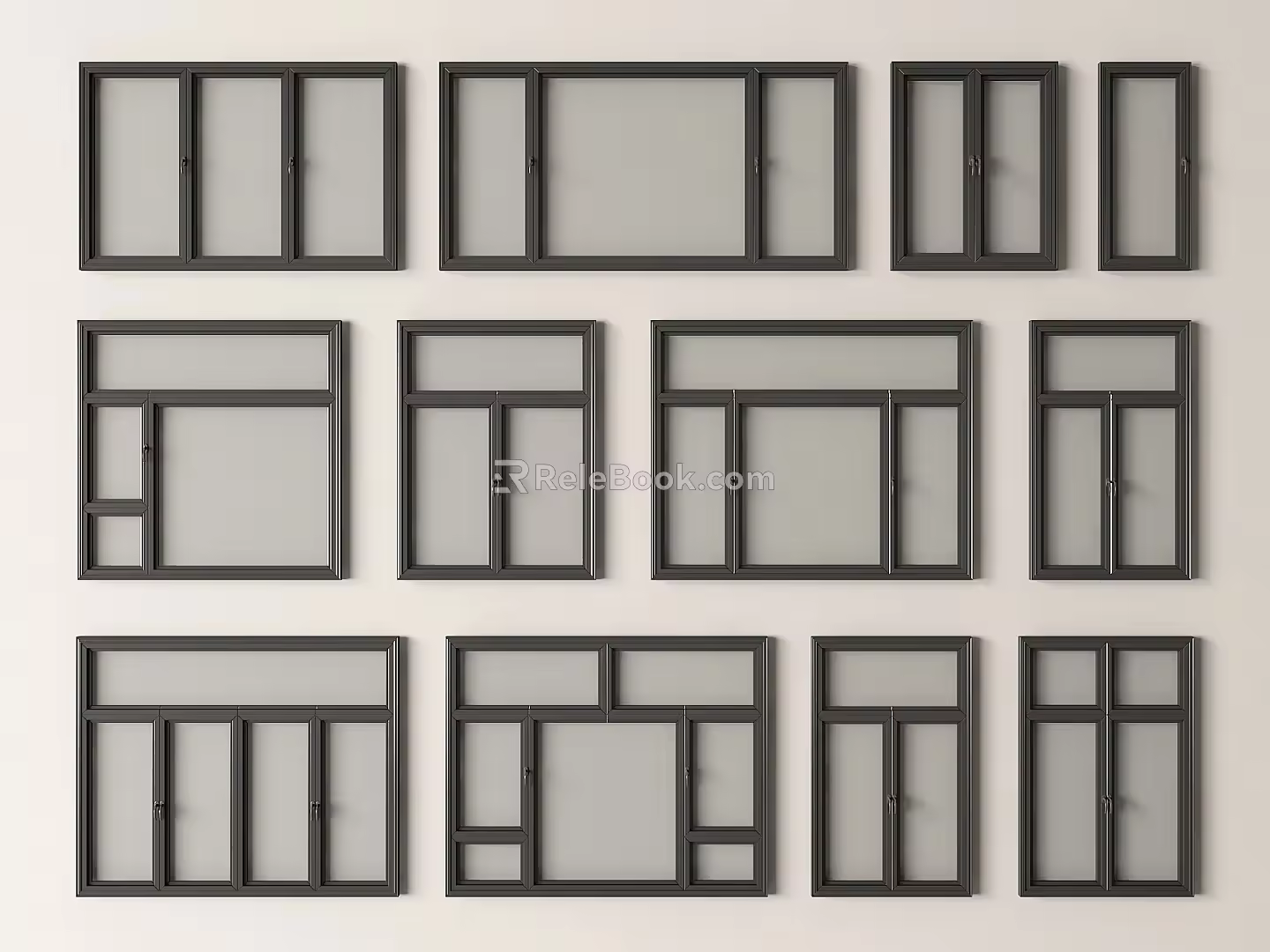 Windows casement windows doors and windows floor-to-ceiling windows bay windows balcony windows 3d model