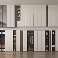 Elegant Modern Wardrobe Interior Design With White Glass Doors And Layered Storage Compartments