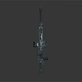 Modern Tactical Combat Rifle With Metallic Finish Wooden Grip And Scope