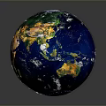 Detailed Earth Globe With Colorful Landmasses Blue Oceans And Realistic Surface Textures