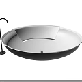 Two Modern White Bathroom Washbasins With Metal Hooks For Minimalist Design