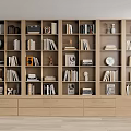 Bookcase Bookshelf Ornaments Book Decorative Cabinet 3d model