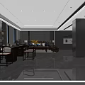 Modern Office Interior Design With Glass Partition Large Windows And Conference Furniture